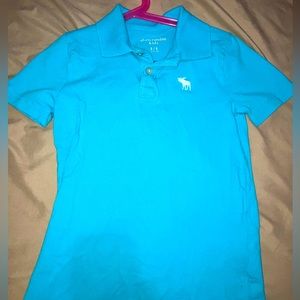 EUC Abercrombie Kids Turquoise Blue Polo